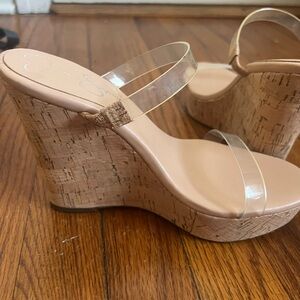 Jessica Simpson cork wedge sandals - size 7